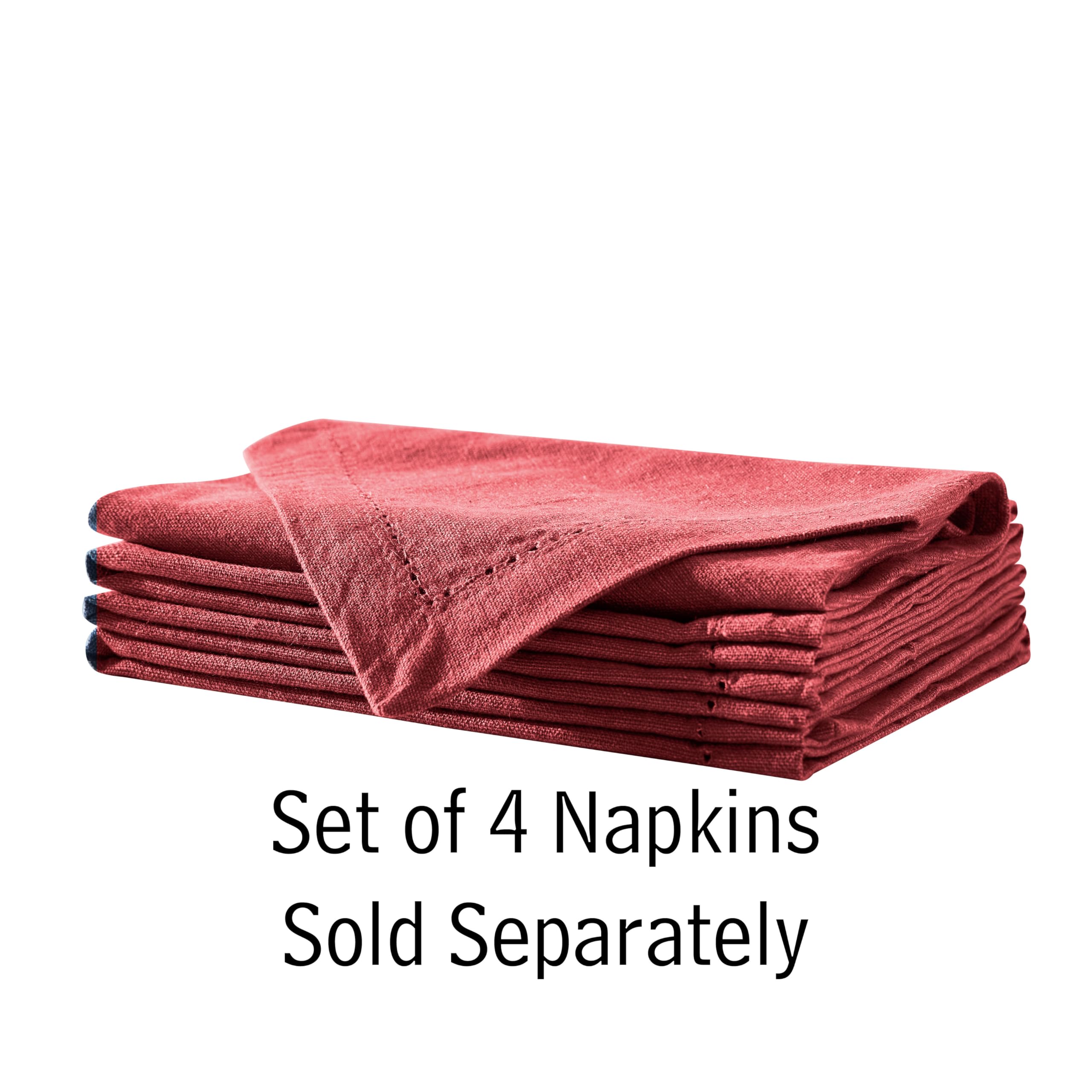 Home Bargains Plus Brittany Hemstitch Wine 52 x 70 Inch Cotton Tablecloth – Rectangle Fabric Table Cover, Solid Color, Machine Washable, for Indoor and Outdoor Dining - Image 7