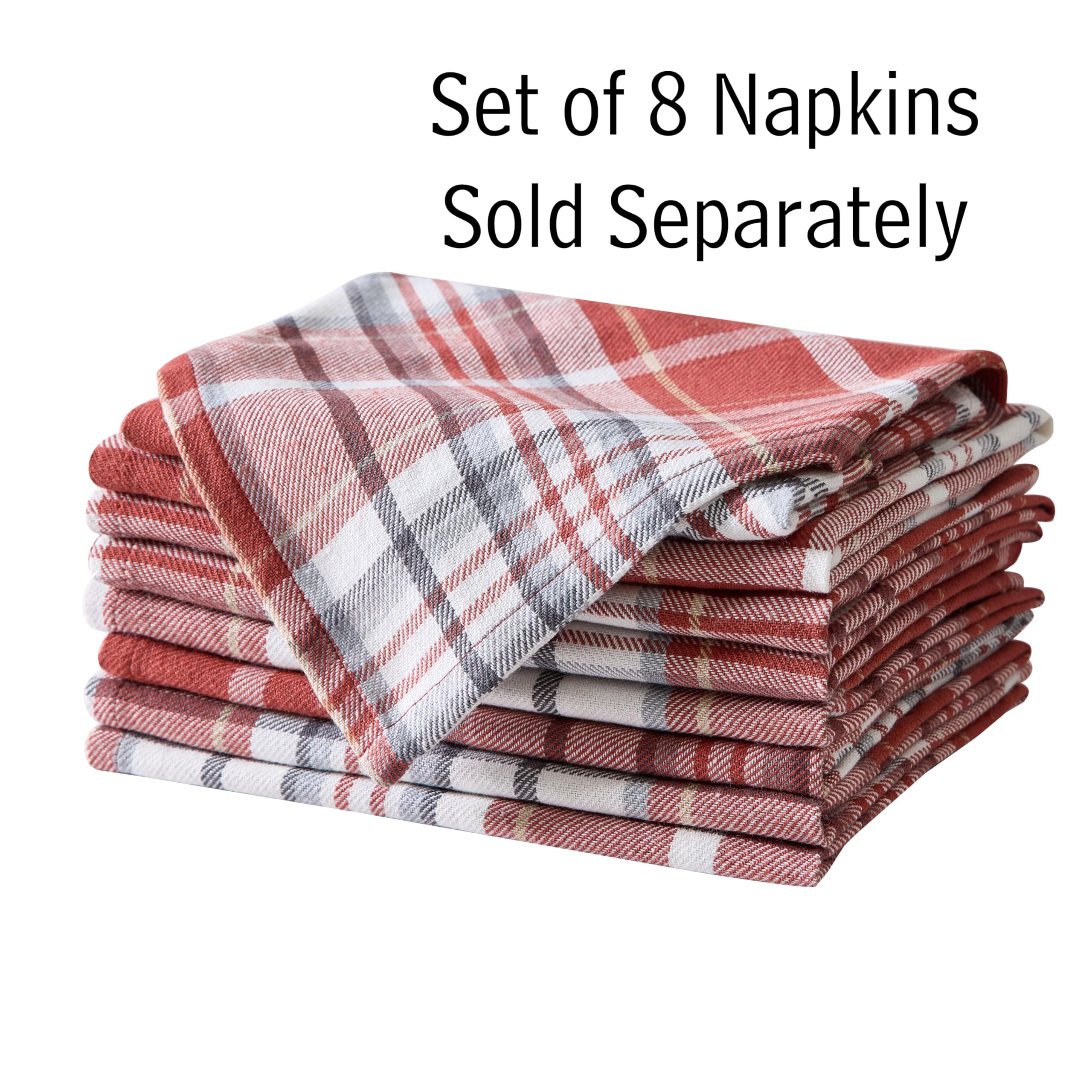 Home Bargains Plus Felix Red Plaid Fabric Tablecloth, 52 x 70 Inch Rectangle, Classic Woven Gingham Check, Easy Care Cotton Blend Lodge Dining Table Cover - Image 7