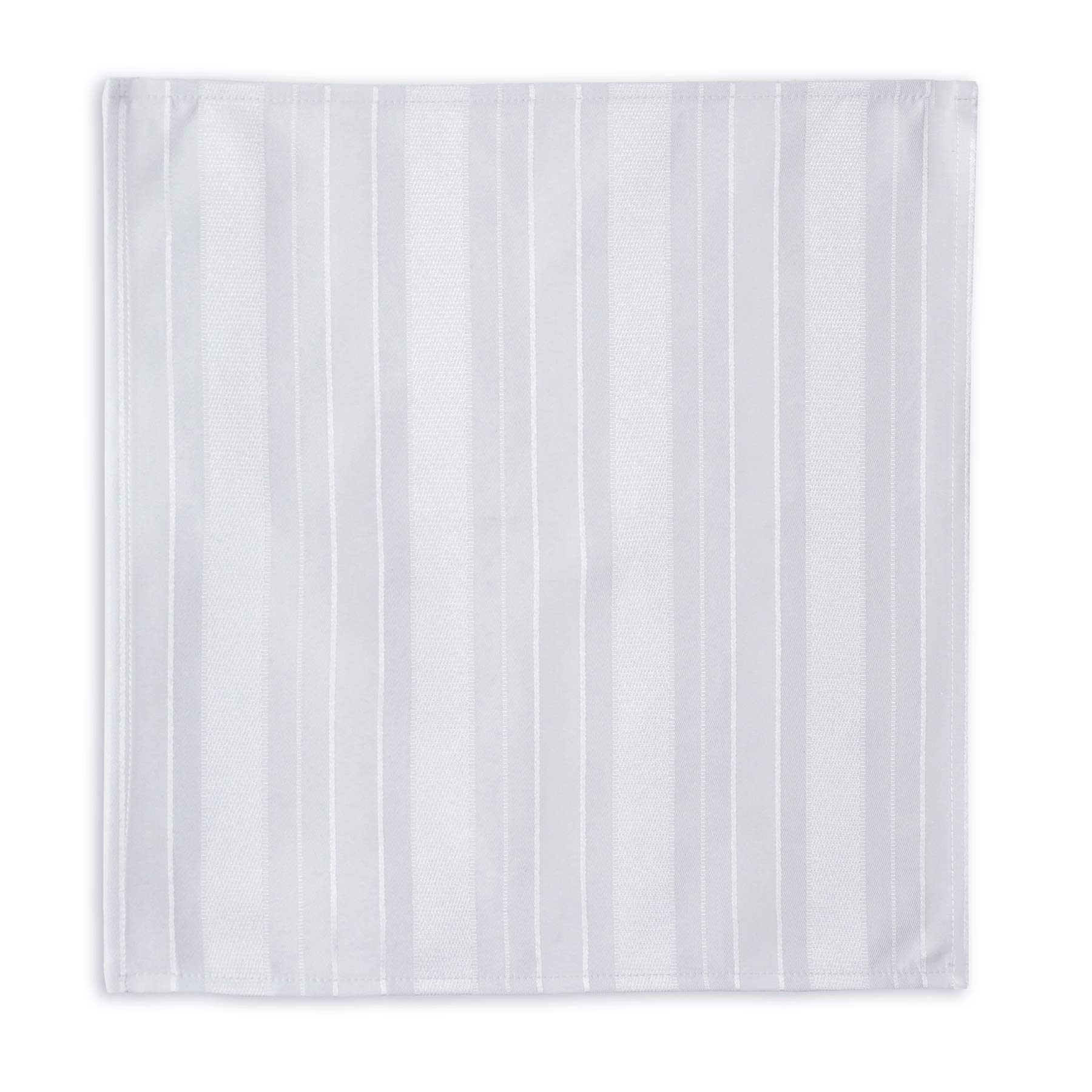 Newbridge 52 x 70 Inch Rectangle White Fabric Tablecloth, Denley Satin Stripe, Heavy Weight No Iron Polyester Holiday Dining & Party Table Cover - Image 6