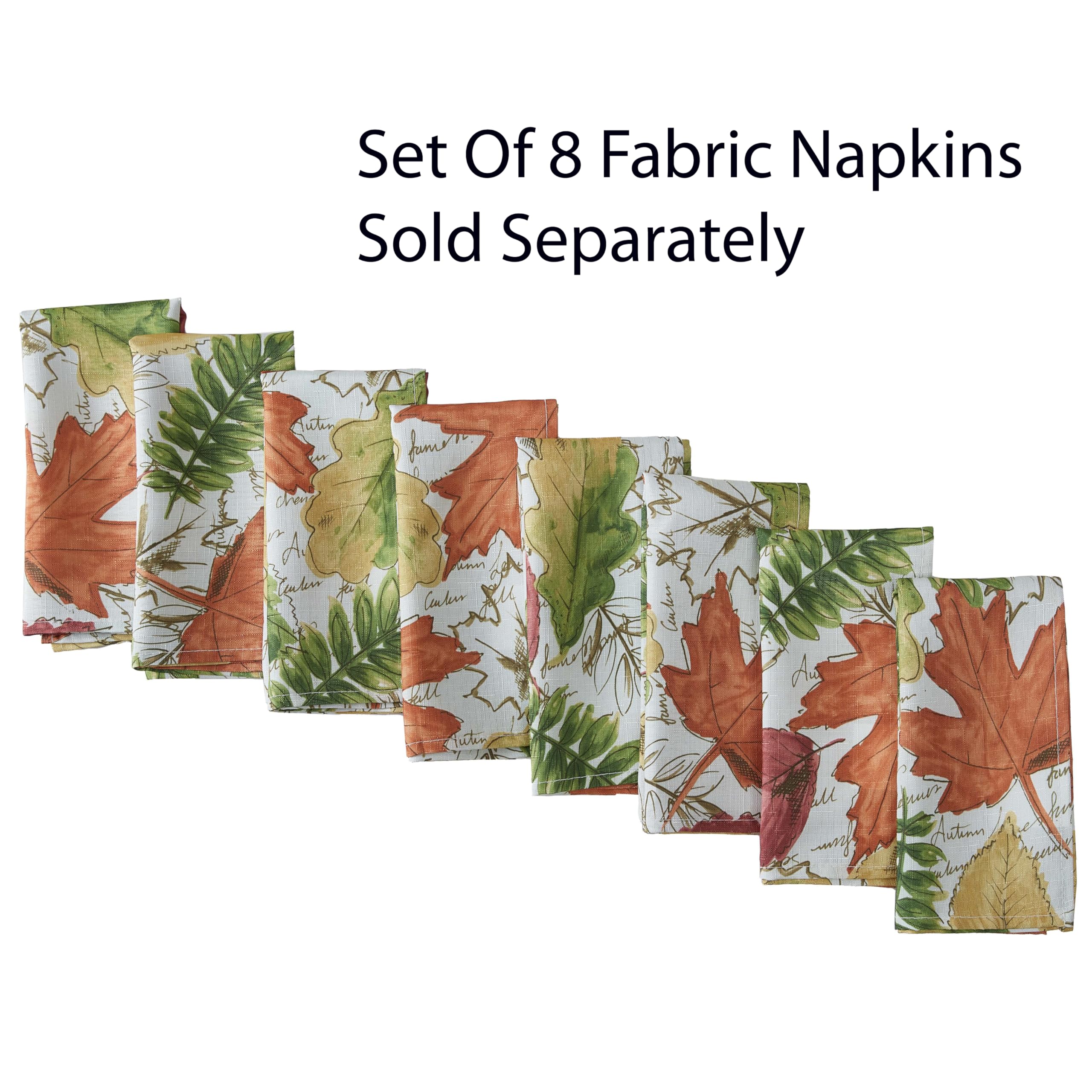 Newbridge Autumn Falling Leaves Thanksgiving Fabric Tablecloth, Fall Leaves Soil Repellant - No Iron Easy Care Tablecloth, 70 Inch Round - Image 5