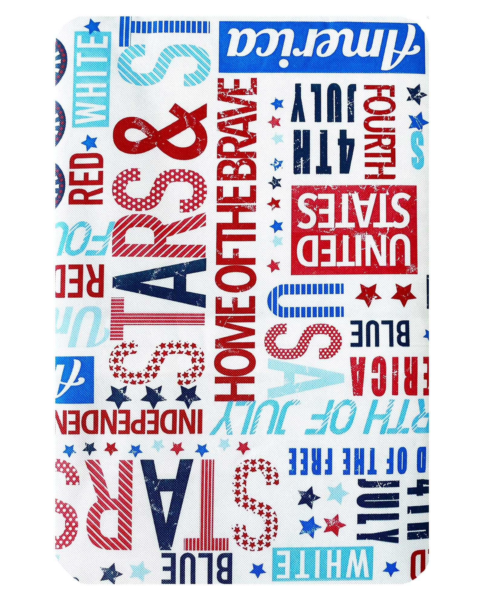 Newbridge Celebrate America Patriotic Blue Stars and Stripes 52 x 70 Inch Rectangle Vinyl Flannel Back Tablecloth, Waterproof Indoor Outdoor Dining BBQ Picnic Table Cover - Image 3