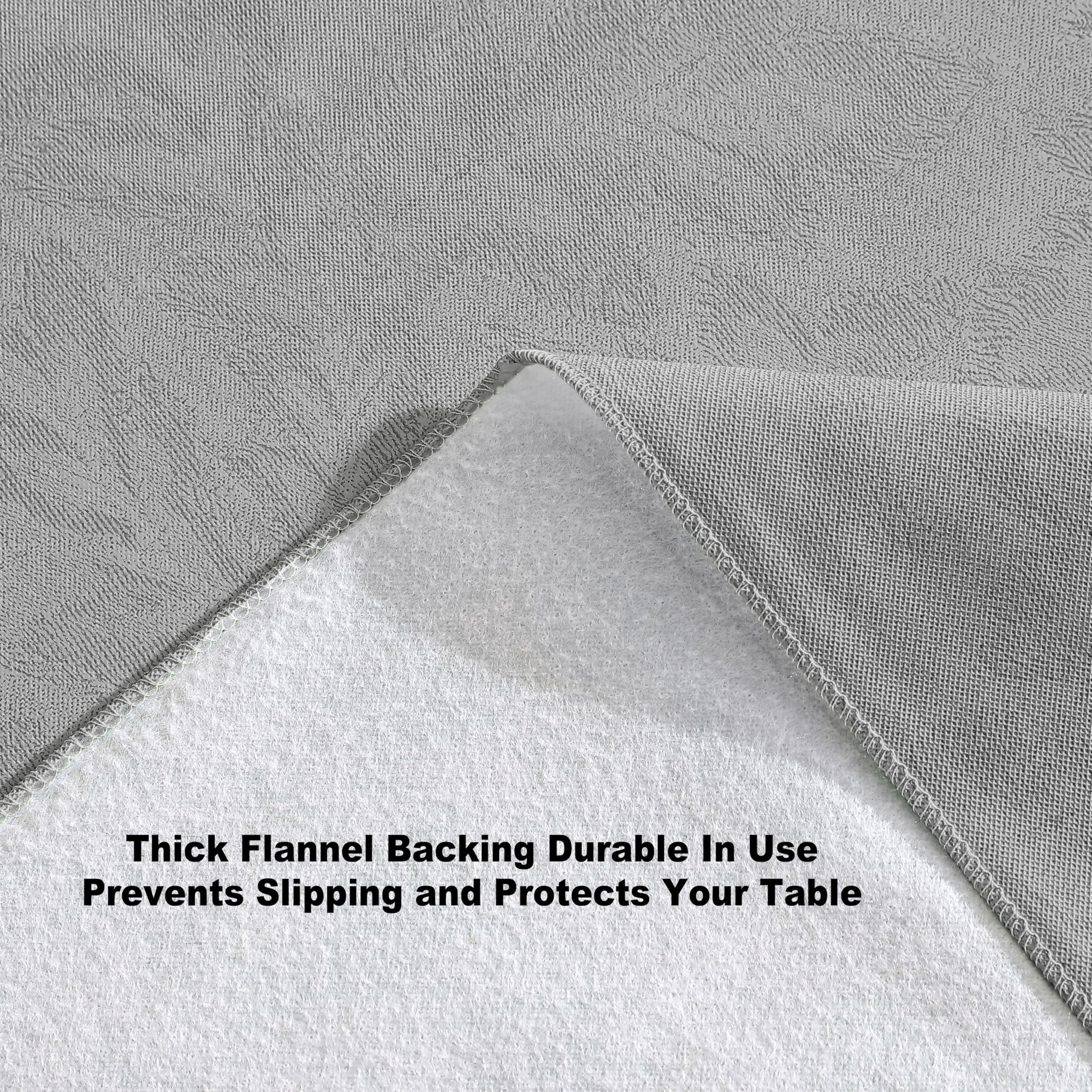Newbridge Napa Leaf Grey Vinyl Flannel Backed Tablecloth, 60 x 84 Inch Rectangle, Hotel Quality Waterproof Indoor Outdoor Table Cover for Kitchen, Patio, Dining, BBQ - Image 5