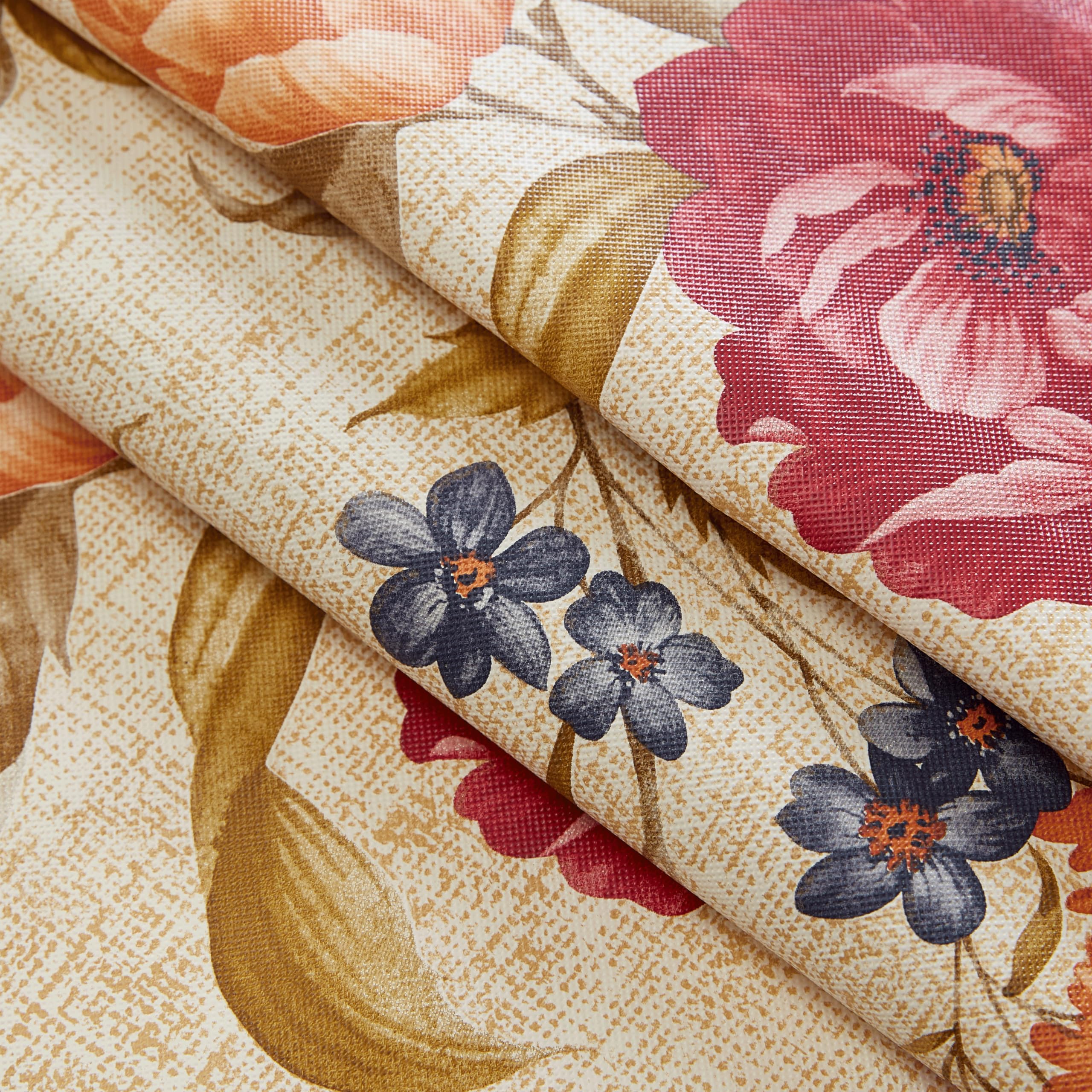 Newbridge Nicolette Multicolor Floral Vinyl Flannel Backed Tablecloth, Traditional Tapestry Flower Design, Easy Care Wipe Clean Indoor Outdoor Table Cover, 52 x 70 Inch Rectangle - Image 6