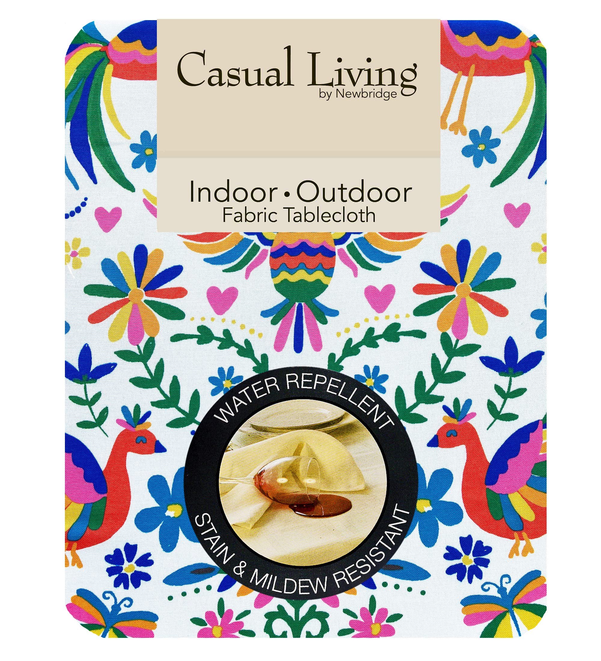 Newbridge Otomi Birds Folk Art Set of 8 Fabric Napkins, Colorful Otomi Folk Art, Water and Stain Resistant, No-Iron Fabric Napkins for Dining Parties - Image 7