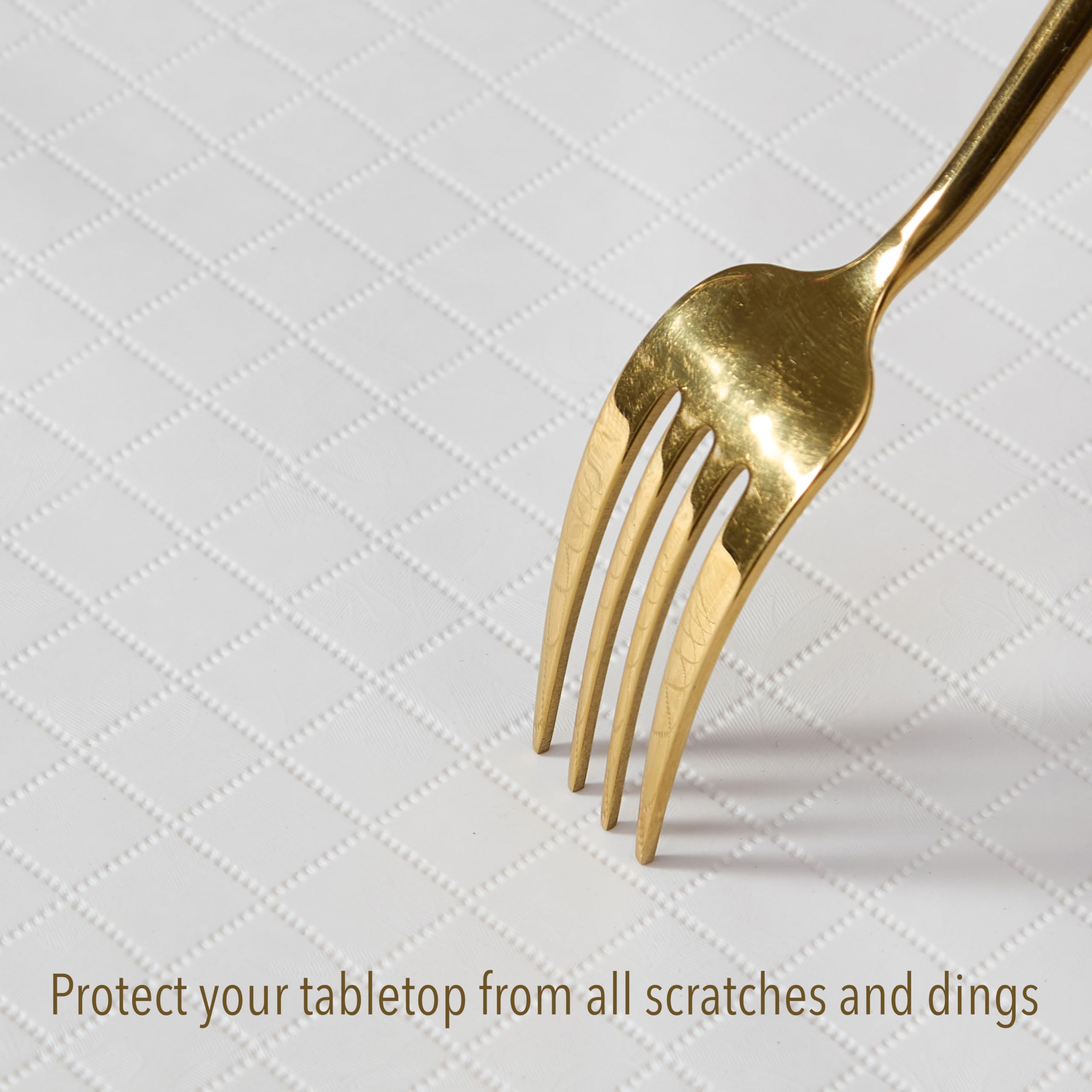 Newbridge Quilted Waterproof Cut to Fit Table Pad Protector with Flannel Backing, Heat Resistant, Wipe Clean, Cushioned Pad Protects Table from Spills and Scratches, 52" x 70" - Image 7