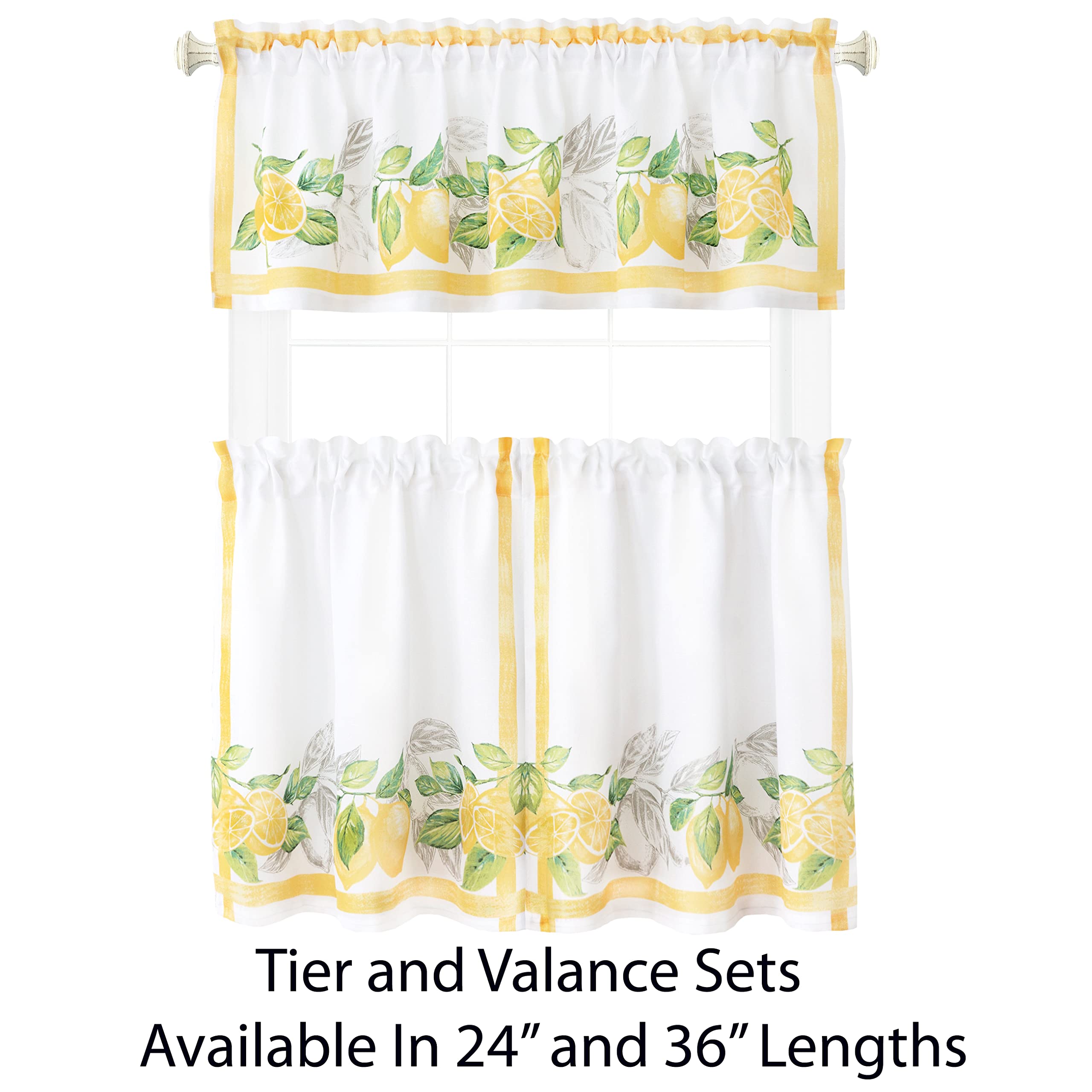 Newbridge Rectangle Fabric Placemats, Set of 4 Placemats, Lemon Orchard, Indoor/Outdoor Stain Resistant No-Iron Fabric Placemats, Fresh Lemon and Citrus Leaf - Image 7