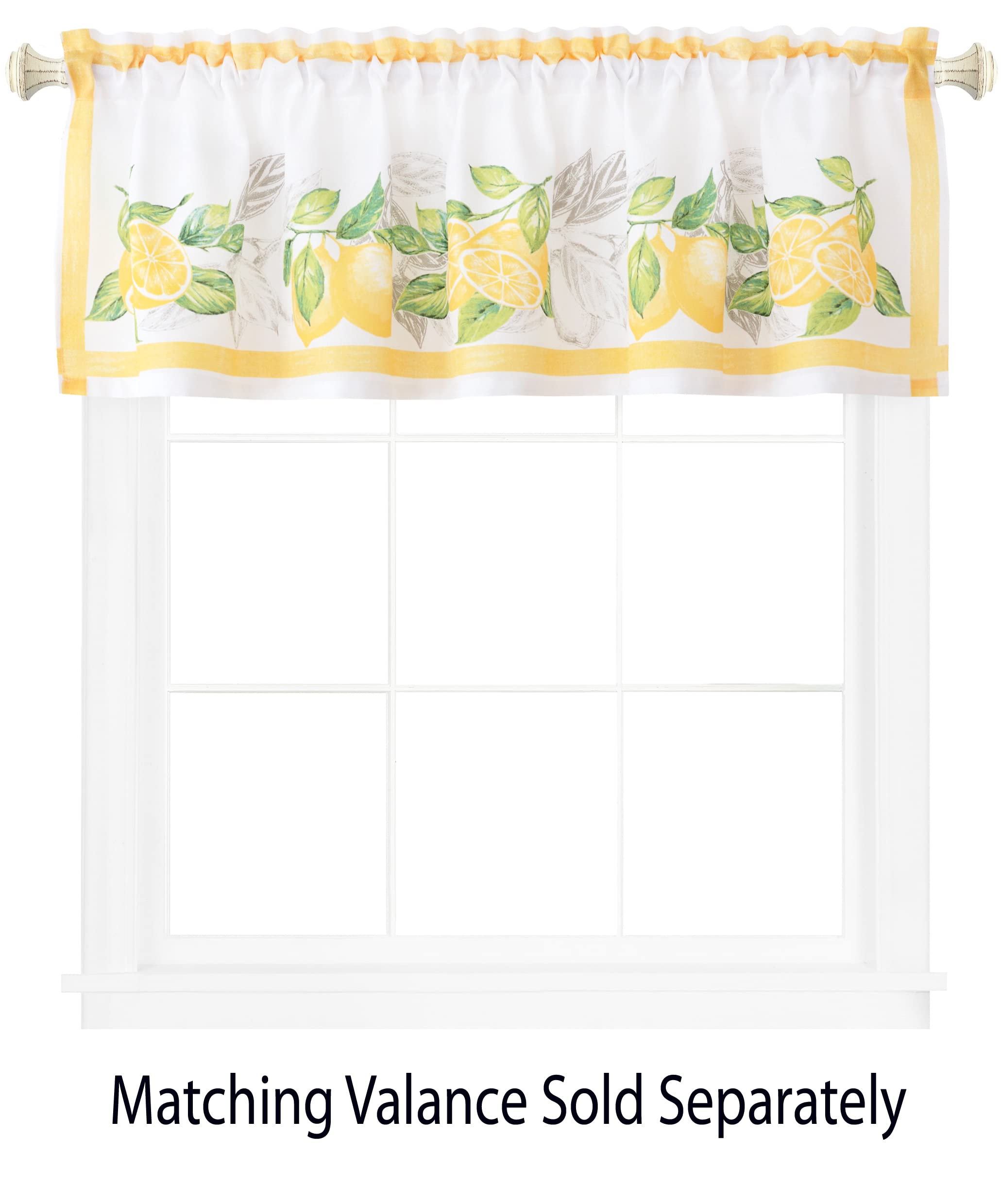Newbridge Rectangle Fabric Placemats, Set of 4 Placemats, Lemon Orchard, Indoor/Outdoor Stain Resistant No-Iron Fabric Placemats, Fresh Lemon and Citrus Leaf - Image 8