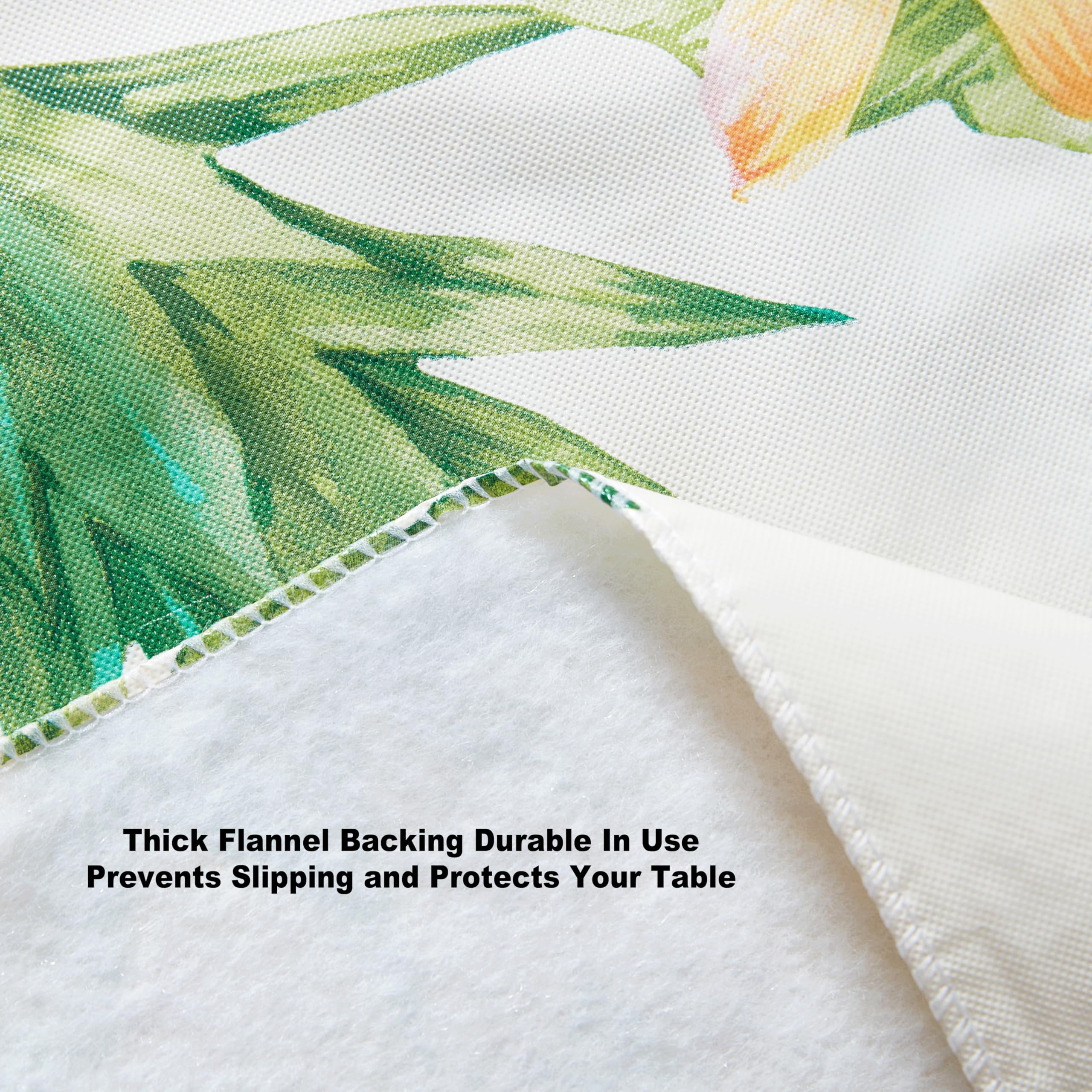 Newbridge Rectangle Vinyl Flannel Backed Tablecloth, 52 x 70 Inch, Hawaii Tropical, Indoor/Outdoor Waterproof Table Party Table Cover, Palms and Pineapples - Image 4