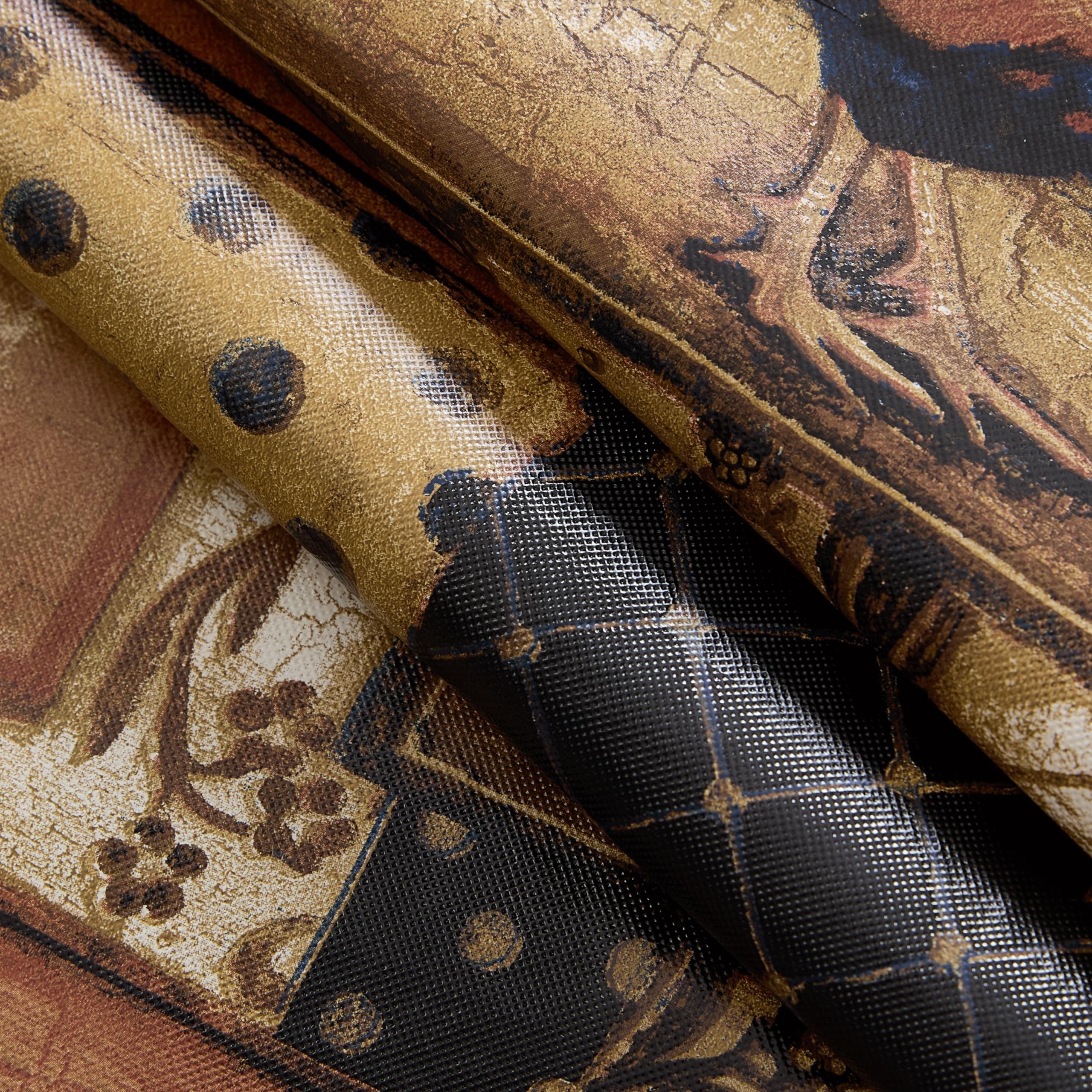 Newbridge Rectangle Vinyl Flannel Backed Tablecloth, 60 x 84 Inch, Vintage Rooster, Farmhouse Vinyl Flannel Backed Table Cloth - Image 6