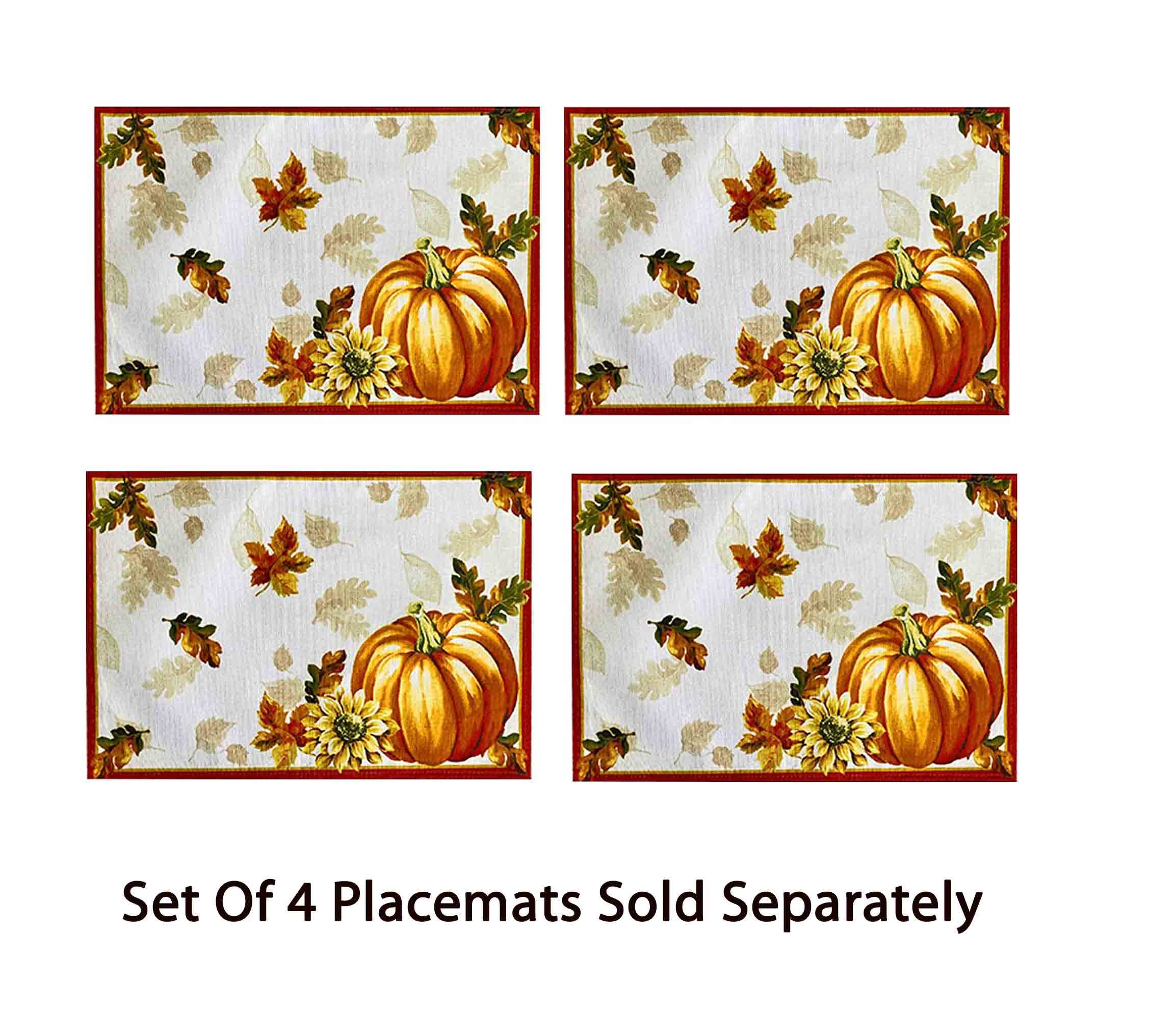 Newbridge Thanksgiving Brilliant Autumn Harvest Bordered Rectangle Fabric Tablecloth, 52 x 70 Inch, Fall Pumpkin and Sunflower Cottage Print Soil Resistant Table Cover for Holiday Party Dining - Image 5